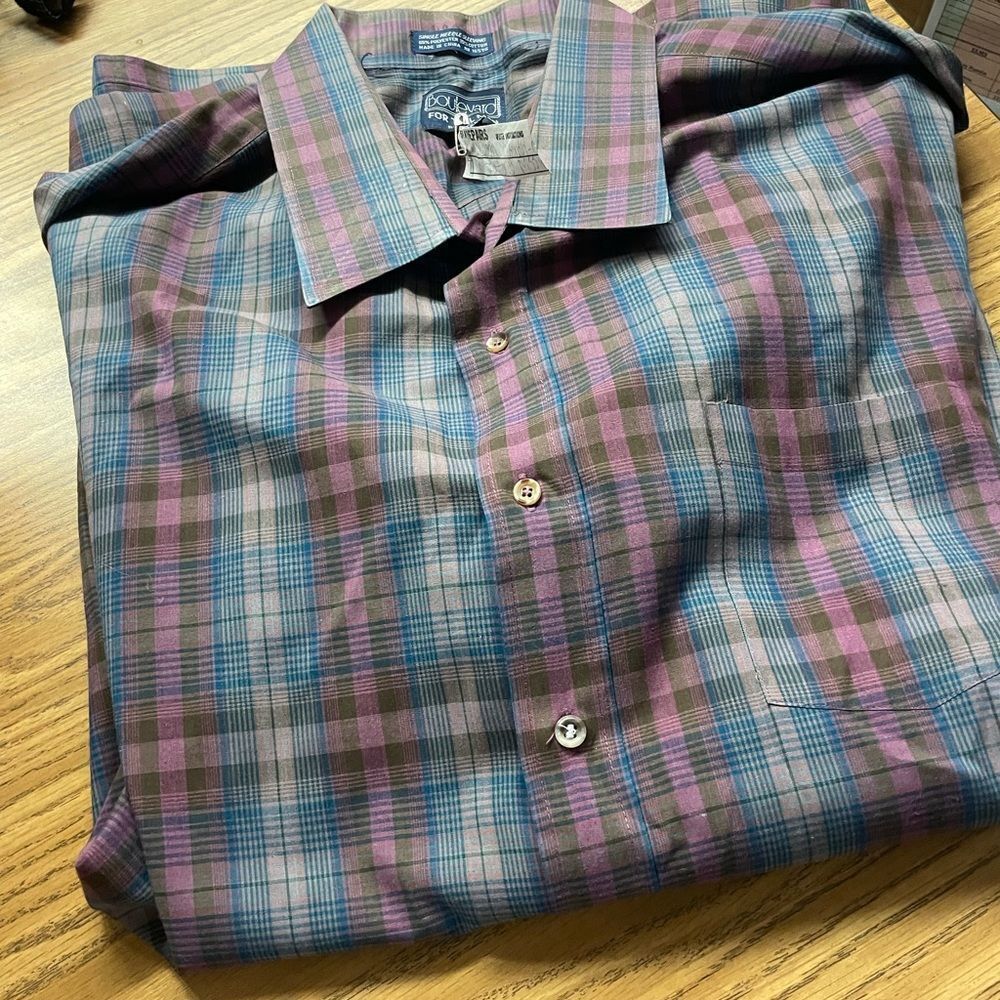 Salmon River Traders size 3XLT long sleeved button up shirt excellent
